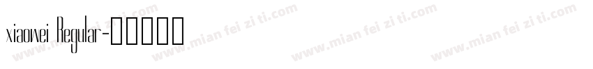 xiaowei Regular字体转换